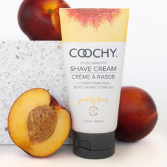 Coochy shave cream softening action illustrates easier razor glide