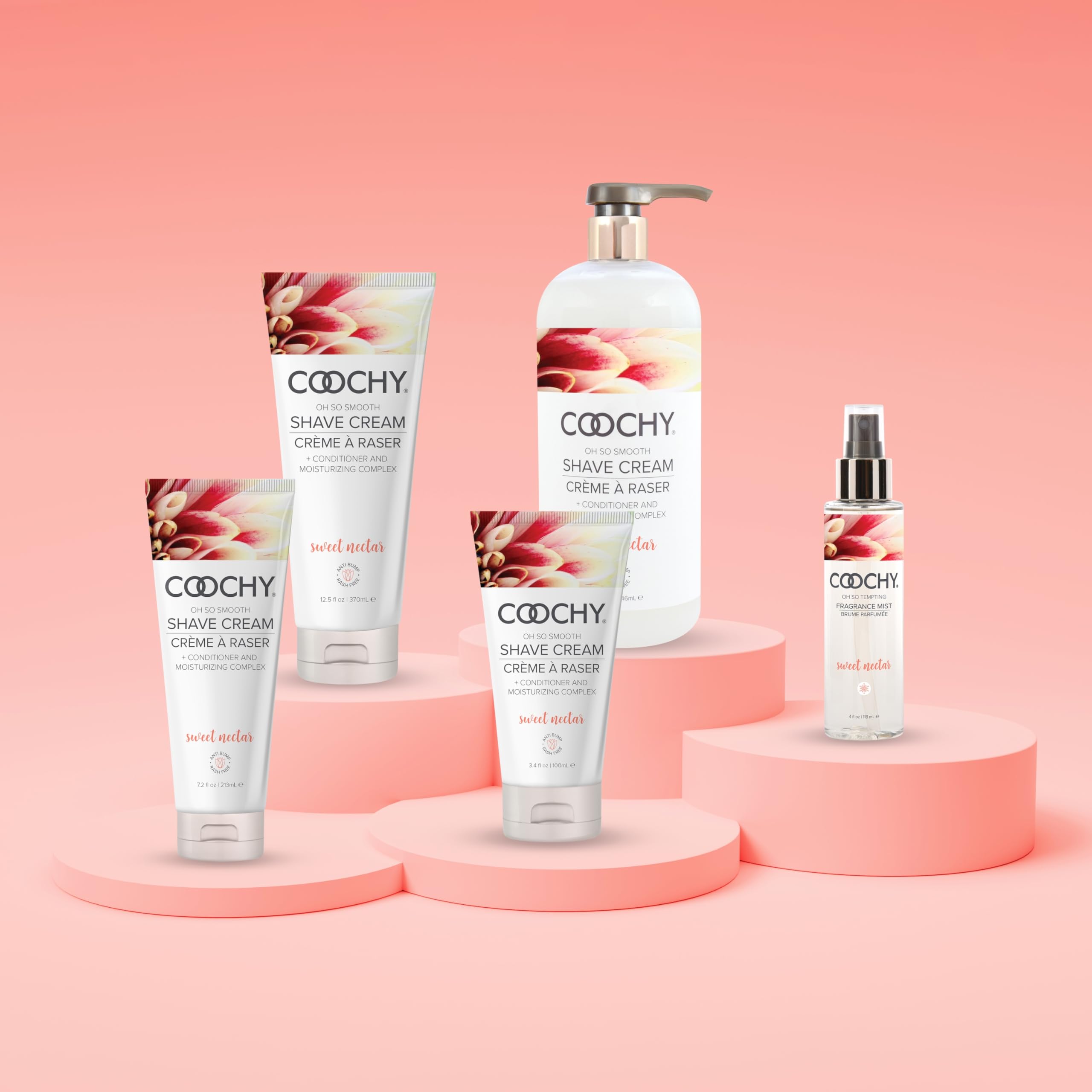 Coochy Shave Cream Sweet Nectar scent enhances daily shaving ritual
