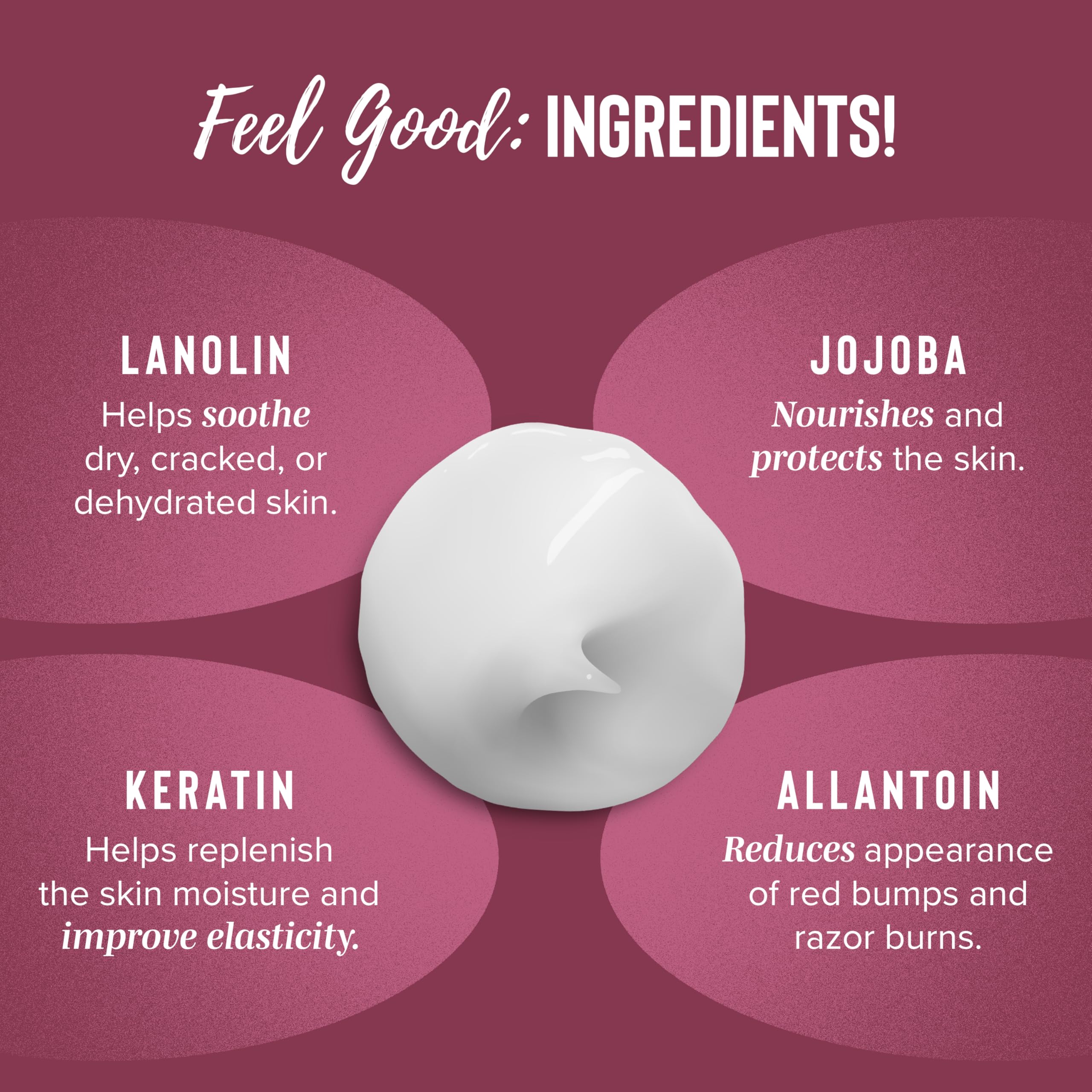 Coochy Shave Cream underarm area demonstrates rash-free shaving and moisturized skin