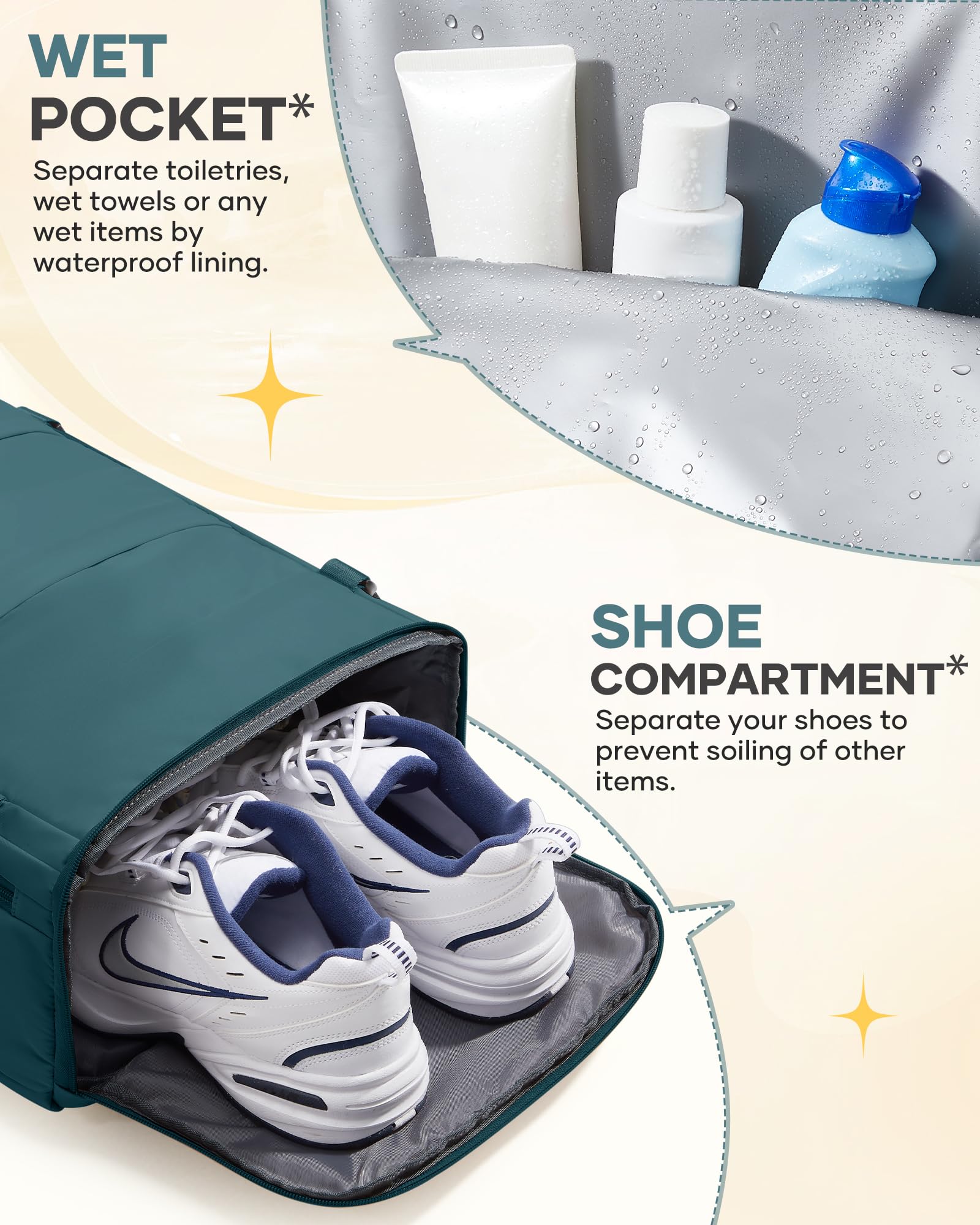 Coofay travel backpack trolley sleeve compatibility lets you slide it onto luggage.