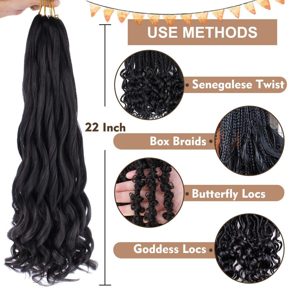 COOKOO crochet braids look demonstrates versatile styling options from boho to goddess.