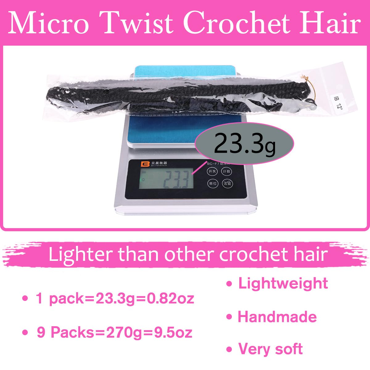 COOKOO mini passion twist crochet hair ready-to-wear.