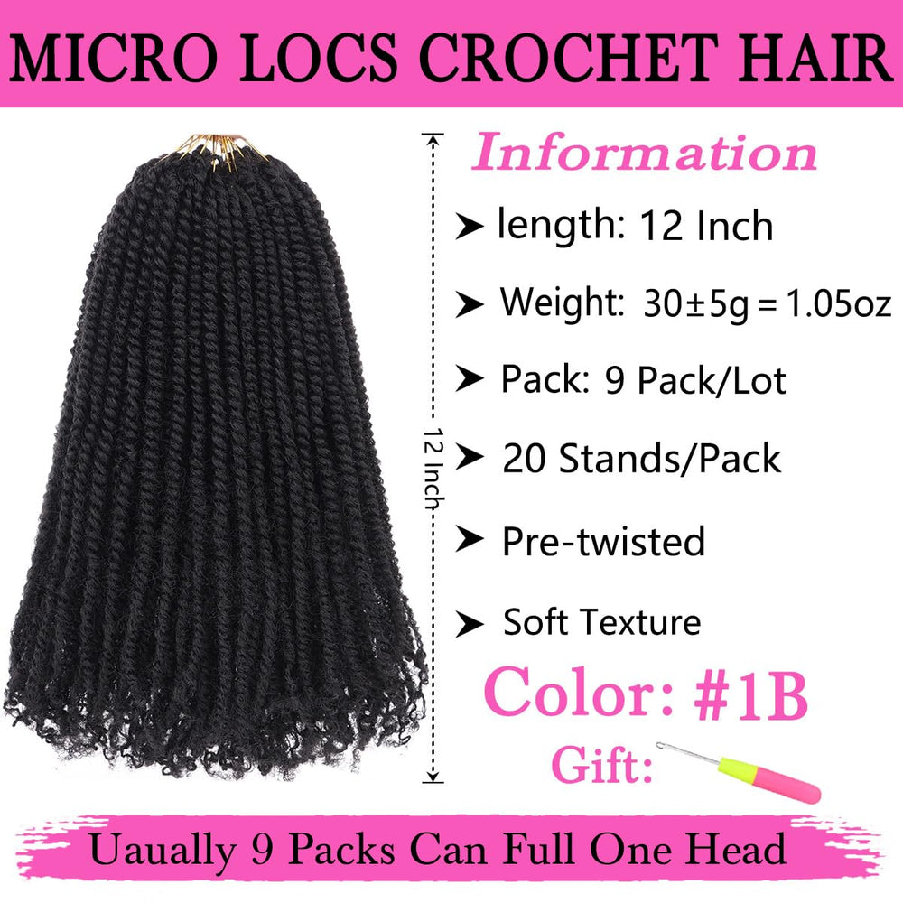 COOKOO pre-looped micro twist closeup-ends emphasizes natural curl at the ends.