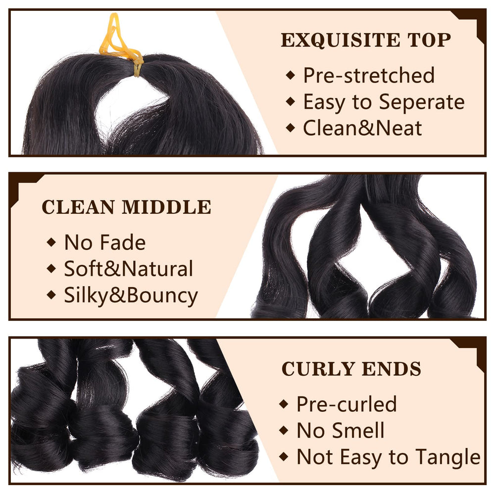 COOKOO pre-stretched curly braiding hair application showcases quick prep and smooth braiding.