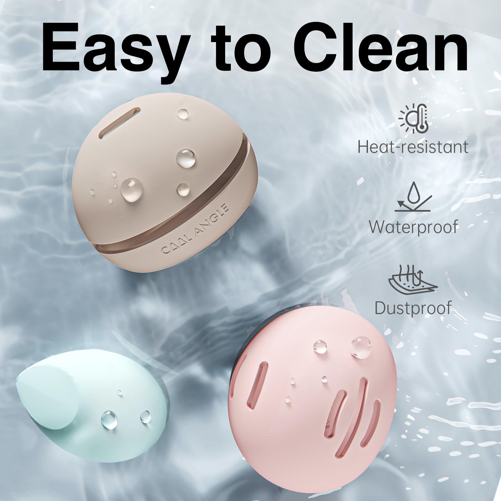 COOL-ANGLE air-circulation holes aid brushes and sponges drying efficiently.