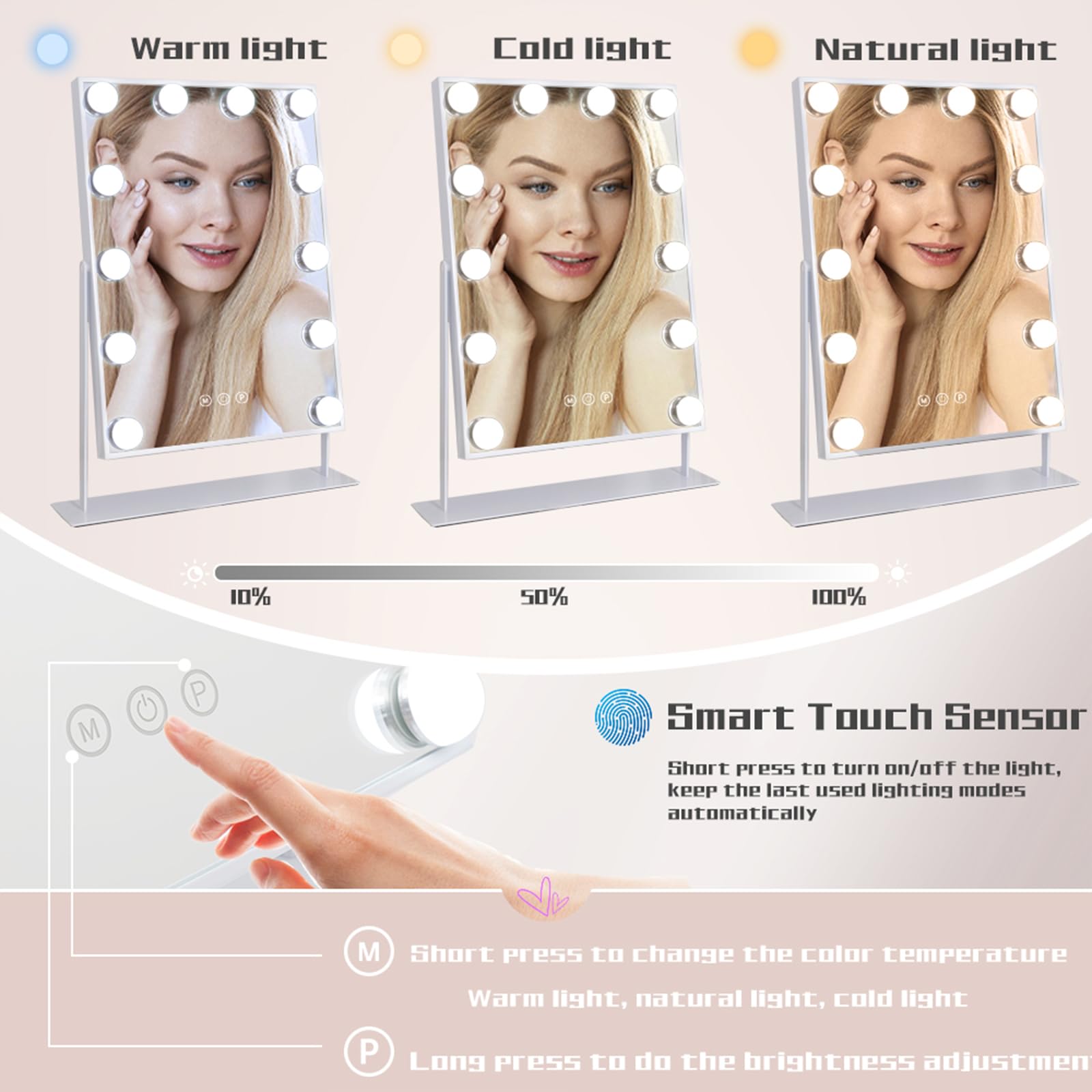 COOLJEEN makeup mirror 10x magnification magnifier for precise makeup tasks
