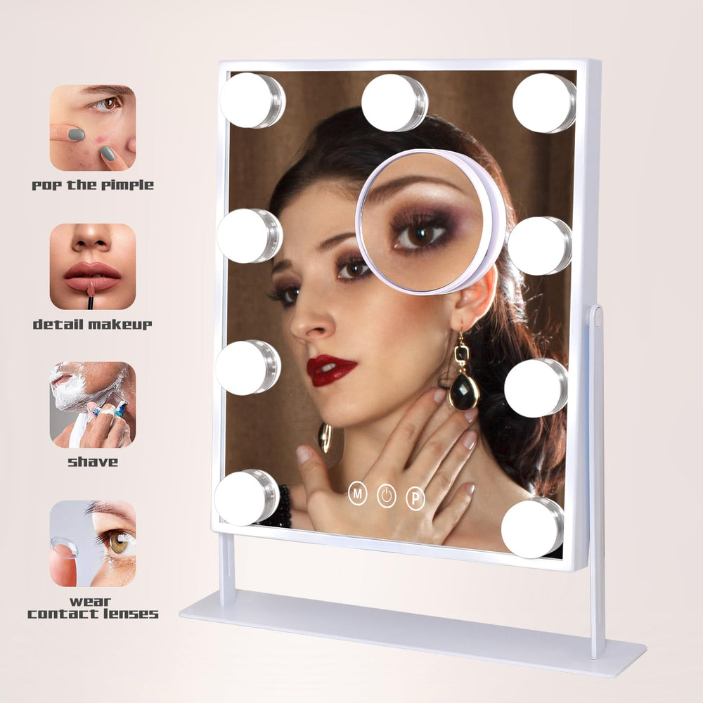 COOLJEEN vanity mirror sturdy frame and base reduce wobble during use
