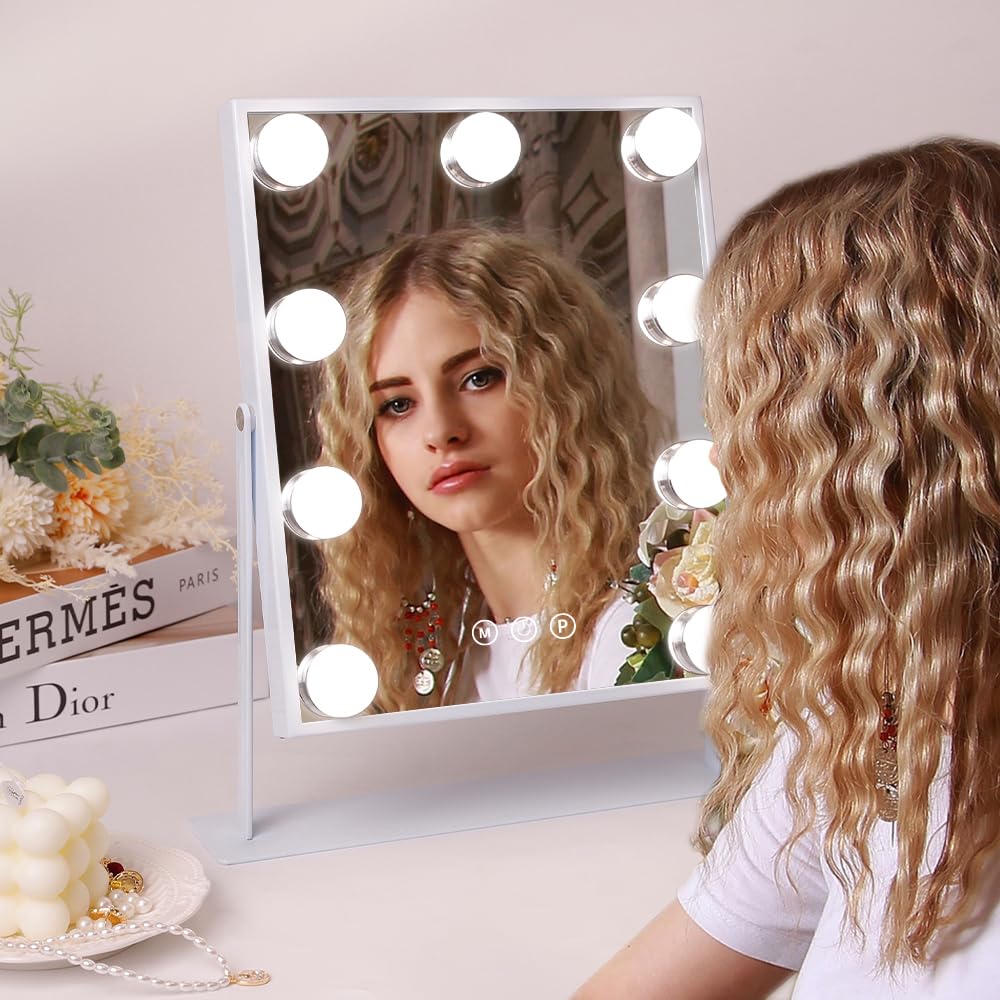 COOLJEEN vanity mirror travel size fits compact desks