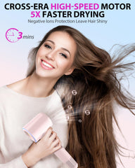 Coolpub hair dryer ionic action close-up suggests frizz control potential.