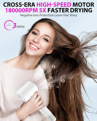 Coolpub high-speed hair dryer LED ring control highlights precise four-mode styling options.