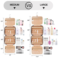 COOSKY hanging toiletry bag open front view for quick item access