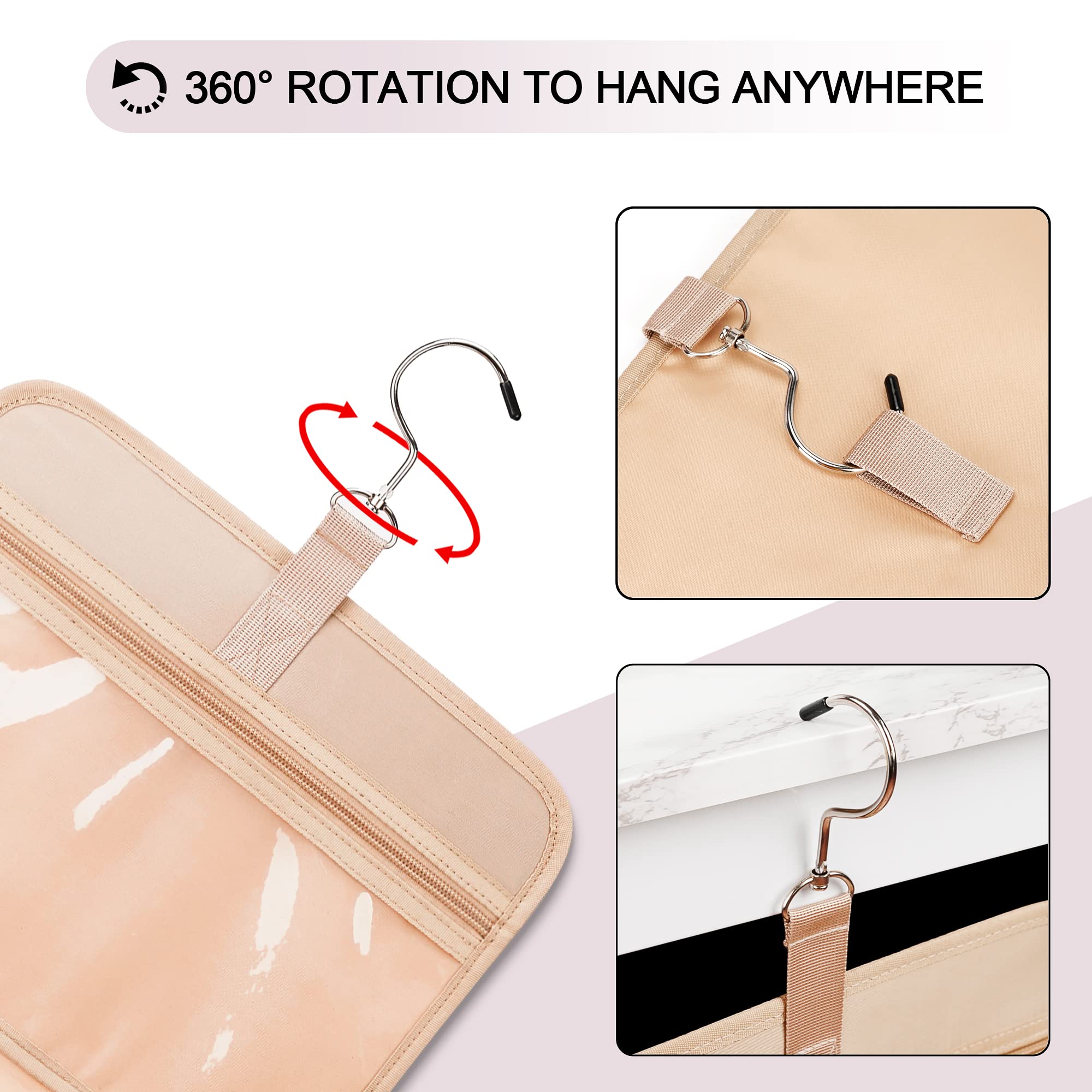 COOSKY PU handle adds comfortable grip for easy carrying during travel.