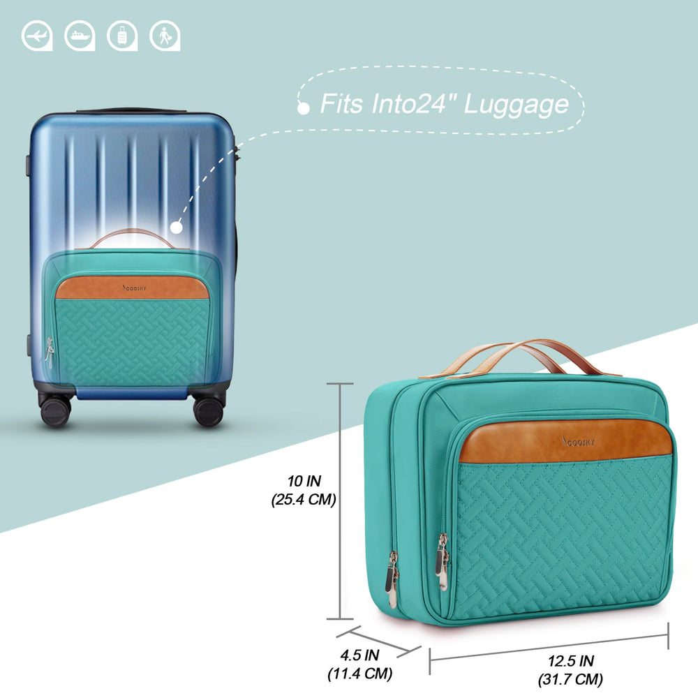 COOSKY trolley strap-back secures the bag to luggage during travel.