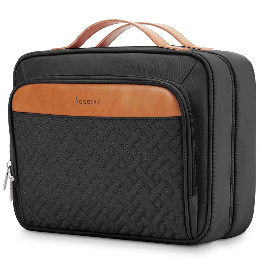 COOSKY waterproof fabric protects contents in damp hotel bathrooms