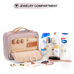 COOSKY waterproof hanging makeup bag protects cosmetics during travel and gym sessions.
