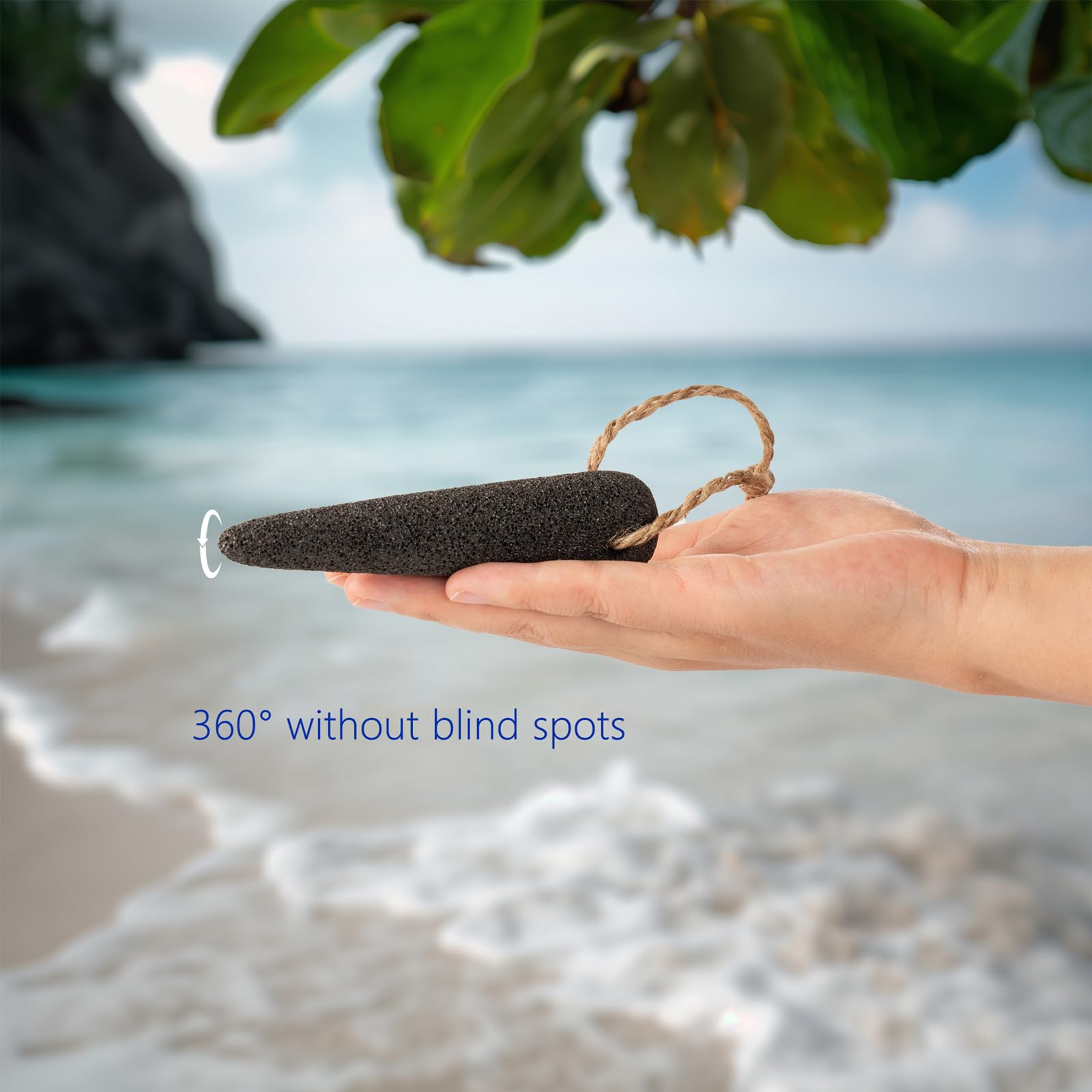 CopesFuda regular-shape pumice stone for large-area removal of rough skin on feet.