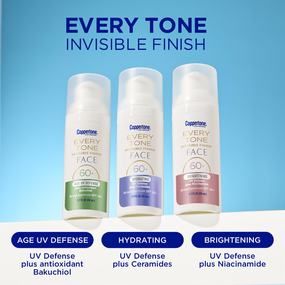 Coppertone Every Tone daily-use moisturization feel boosts skin softness.
