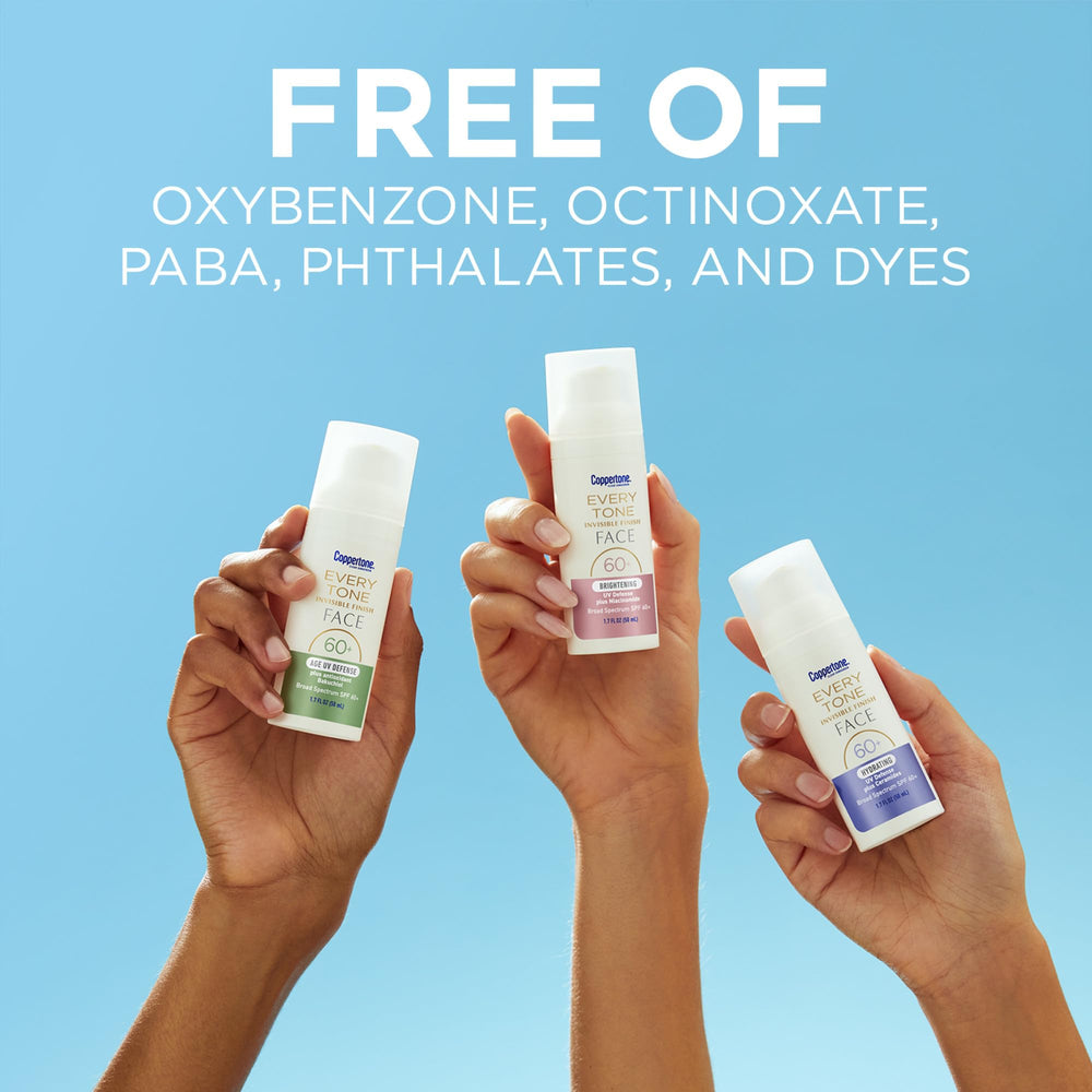 Coppertone Every Tone lightweight texture feel on skin.