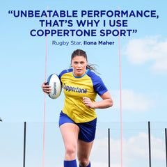 Coppertone SPORT Mineral SPF 50 spray nozzle shown for precise, quick application