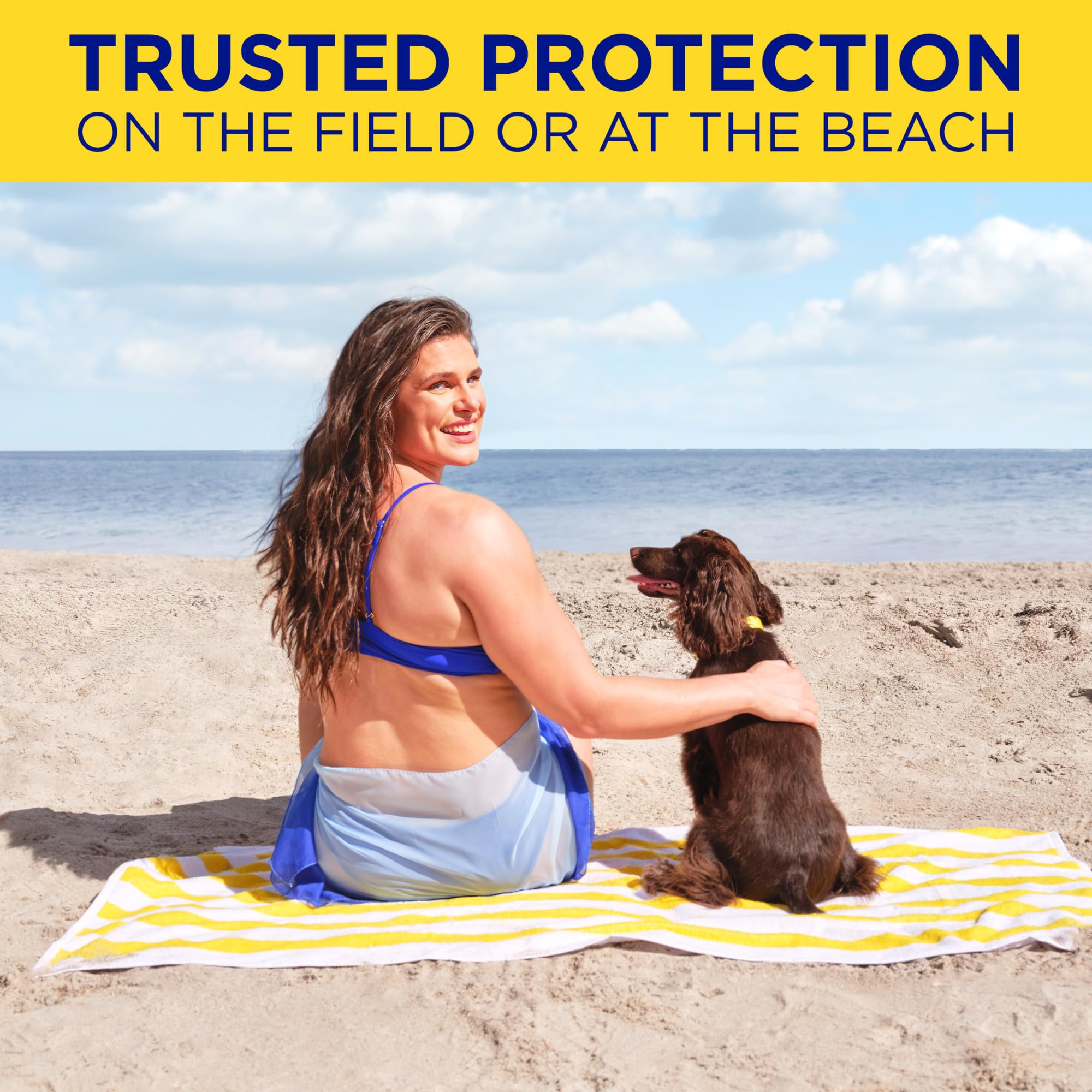 Coppertone Sport maintains broad protection while you sweat during workouts.