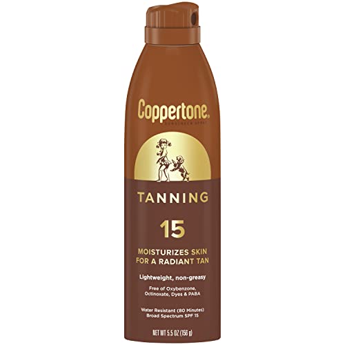 Coppertone Quick-Dispense Spray demonstrates easy application during busy mornings.