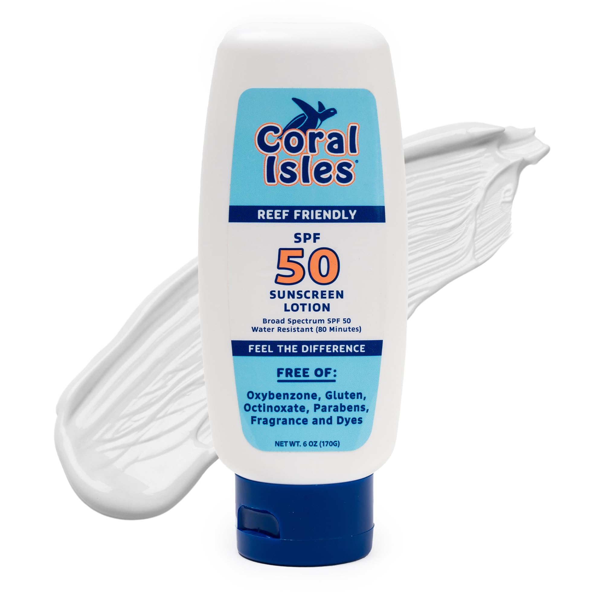 Coral Isles Sunscreen SPF50 bottle demonstrates lightweight, non-greasy protection for daily outdoor use.