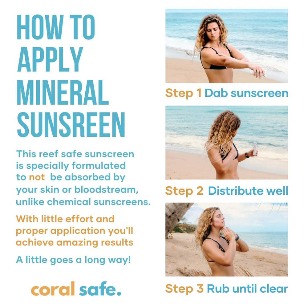 Coral Safe mineral sunscreen zinc-oxide close-up for UV protection