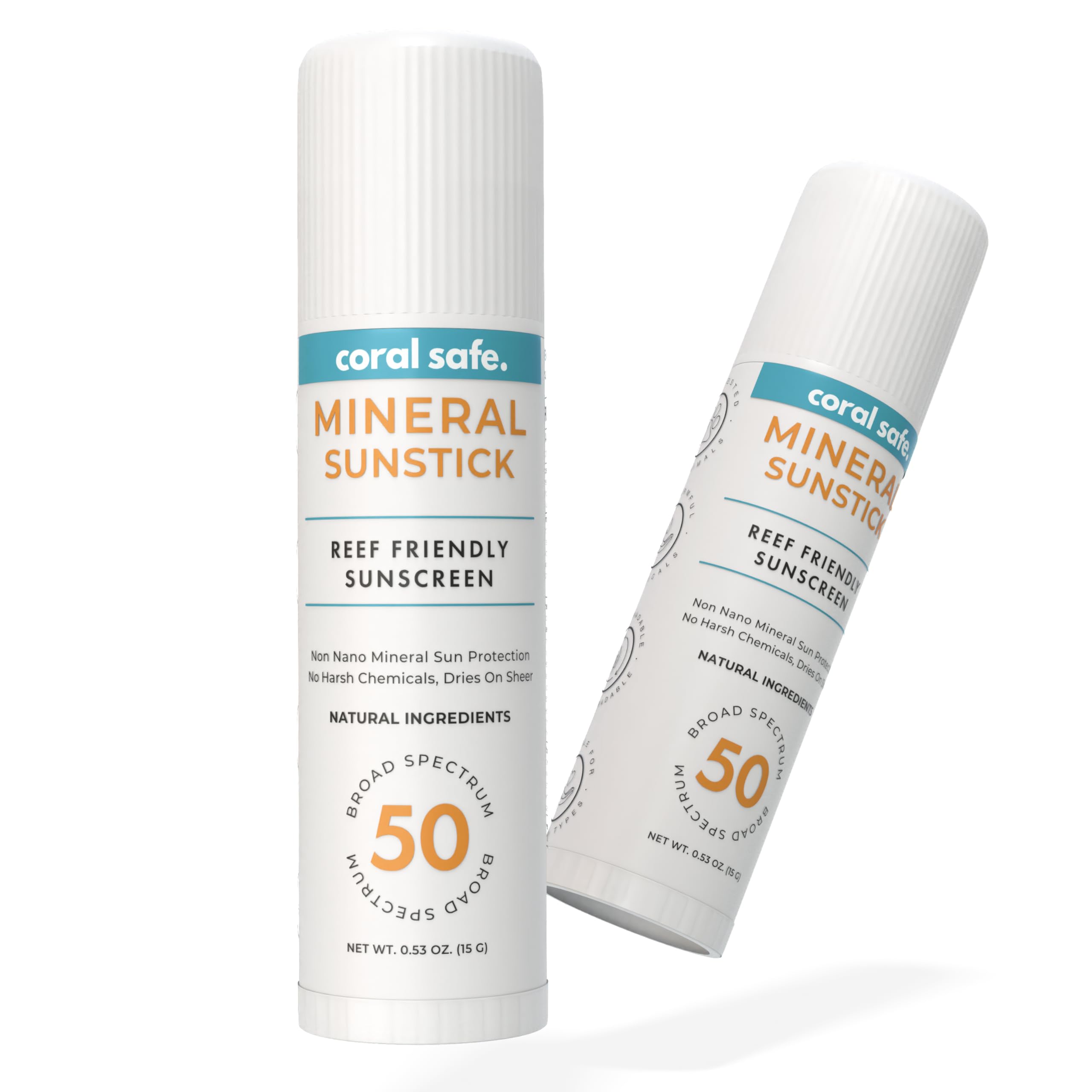 Coral Safe reef-safe sunscreen stick twist application for quick reapplication