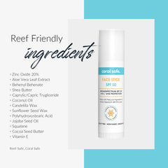 Coral Safe water-resistant sunscreen stick on beach day for outdoor activities