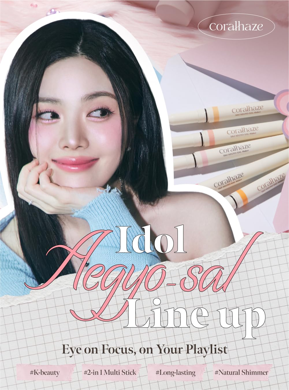 CORALHAZE Idol AEGYO-SAL Maker 05 Dreamy Rose contour-liner for subtle definition