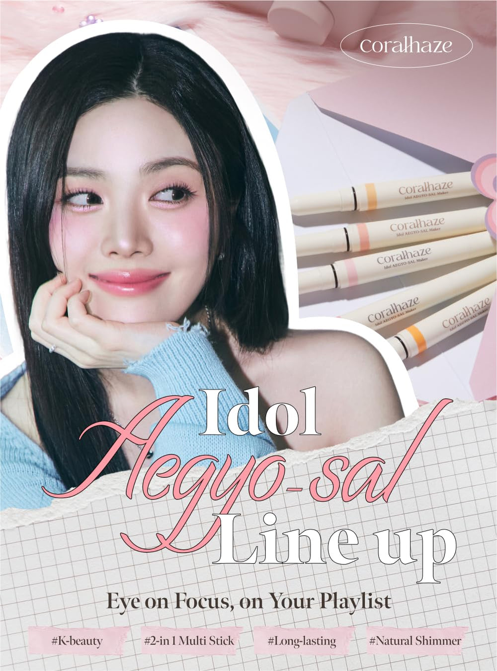 CORALHAZE Idol AEGYO-SAL Maker 05 Dreamy Rose contour-liner for subtle definition