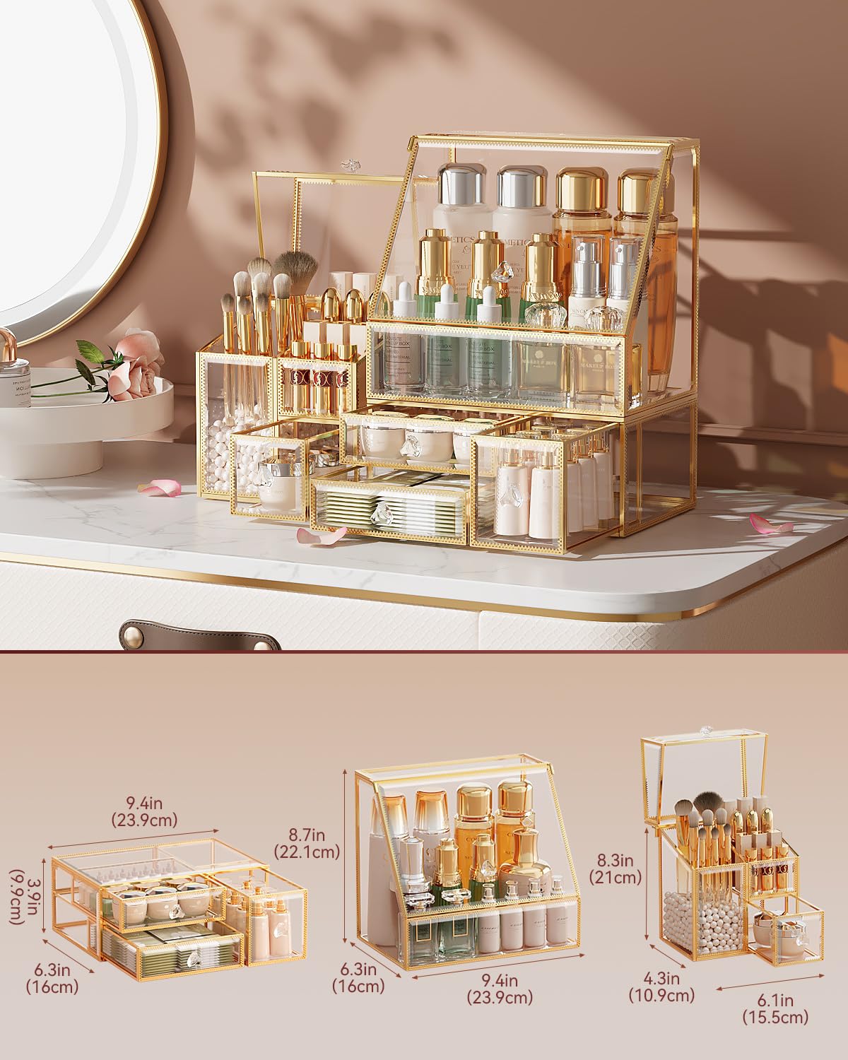 CoralHouse drawer box from the 3-piece set adds compact storage.