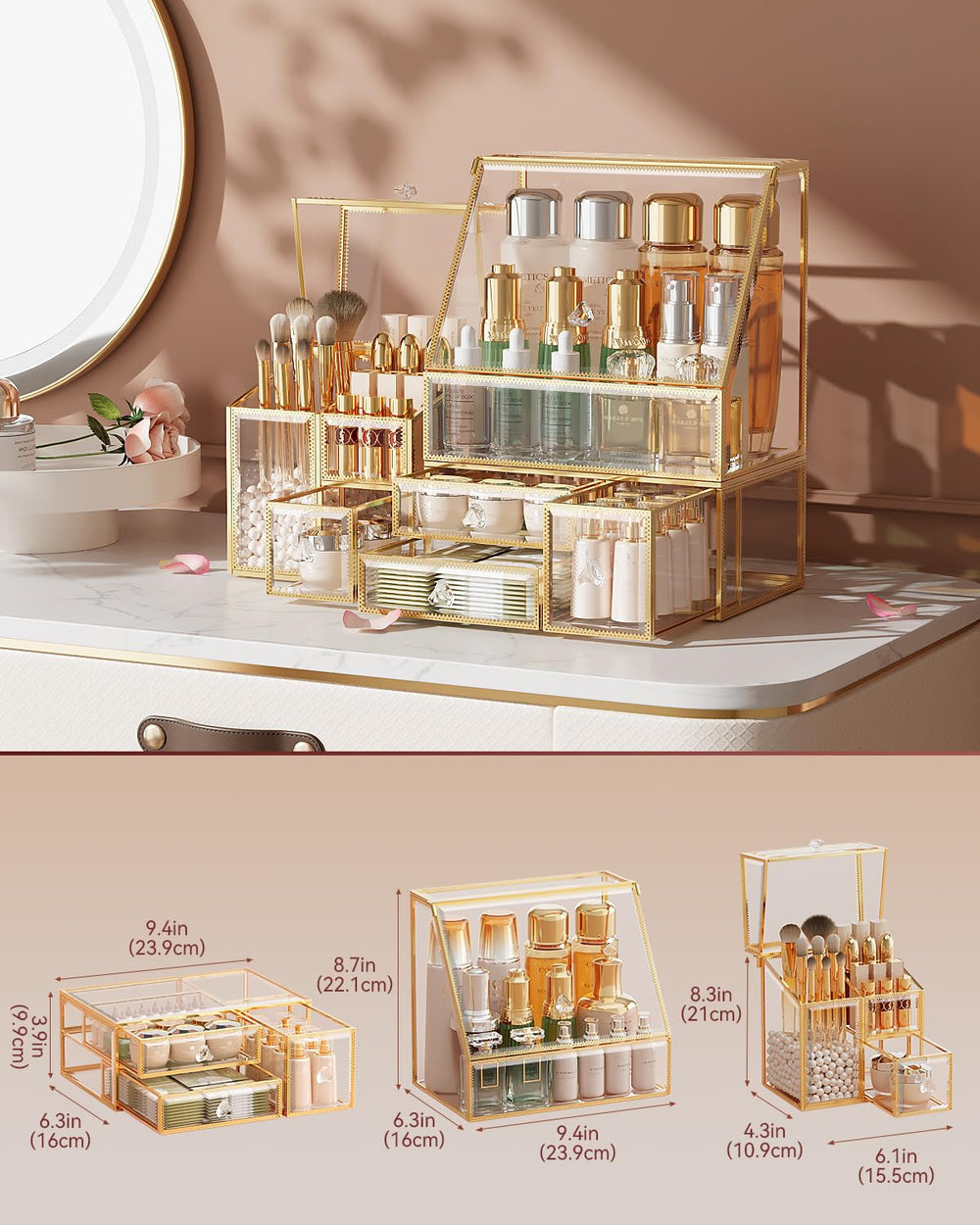 CoralHouse drawer box from the 3-piece set adds compact storage.