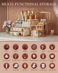 CoralHouse lipstick organizer in clear case for quick access and application.