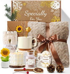 Coralogo sunflower spa basket with bath salts for a calming at home ritual