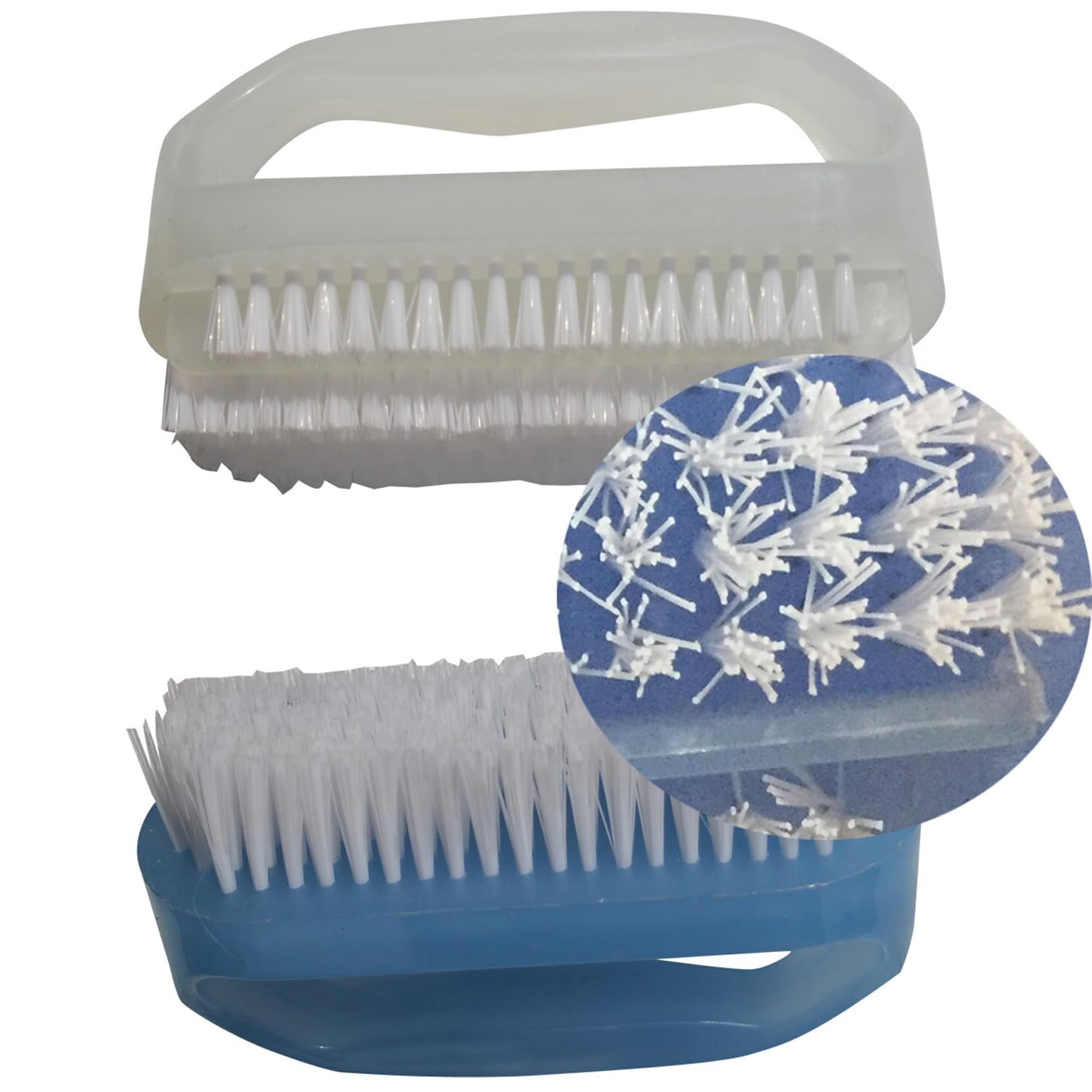 Coralpearl Nail Brush Bristles Nylon Soft for gentle cleaning without scratching.