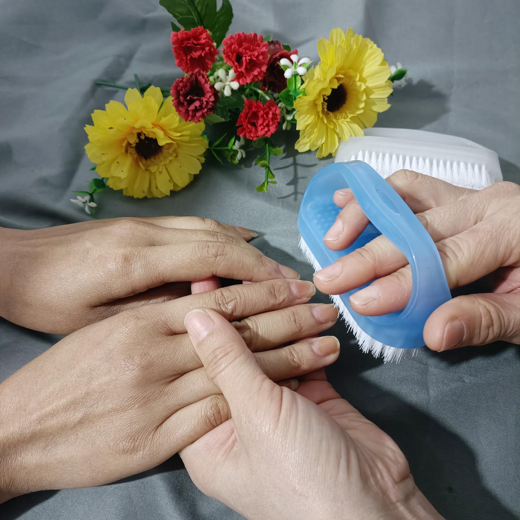 Coralpearl Nail Brush Lightweight Design for easy handling and travel.