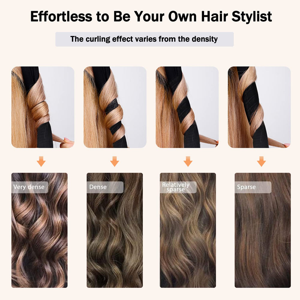 CORATED no-heat curl rod image emphasizes gentle design and odor-free styling.