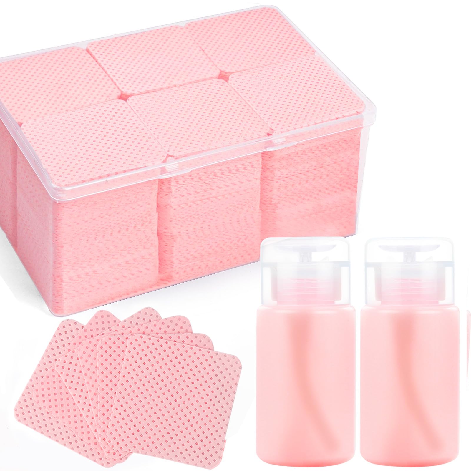 Corconess 1080pc nail wipes in a dustproof container for professional cleanliness and ready access.