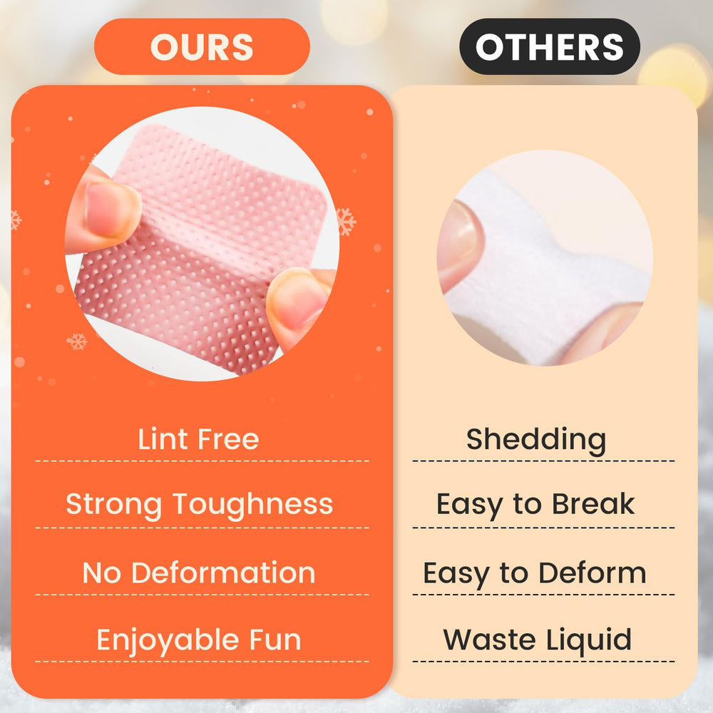 Corconess lint-free nail wipes feel soft and absorbent for clean gel removal.