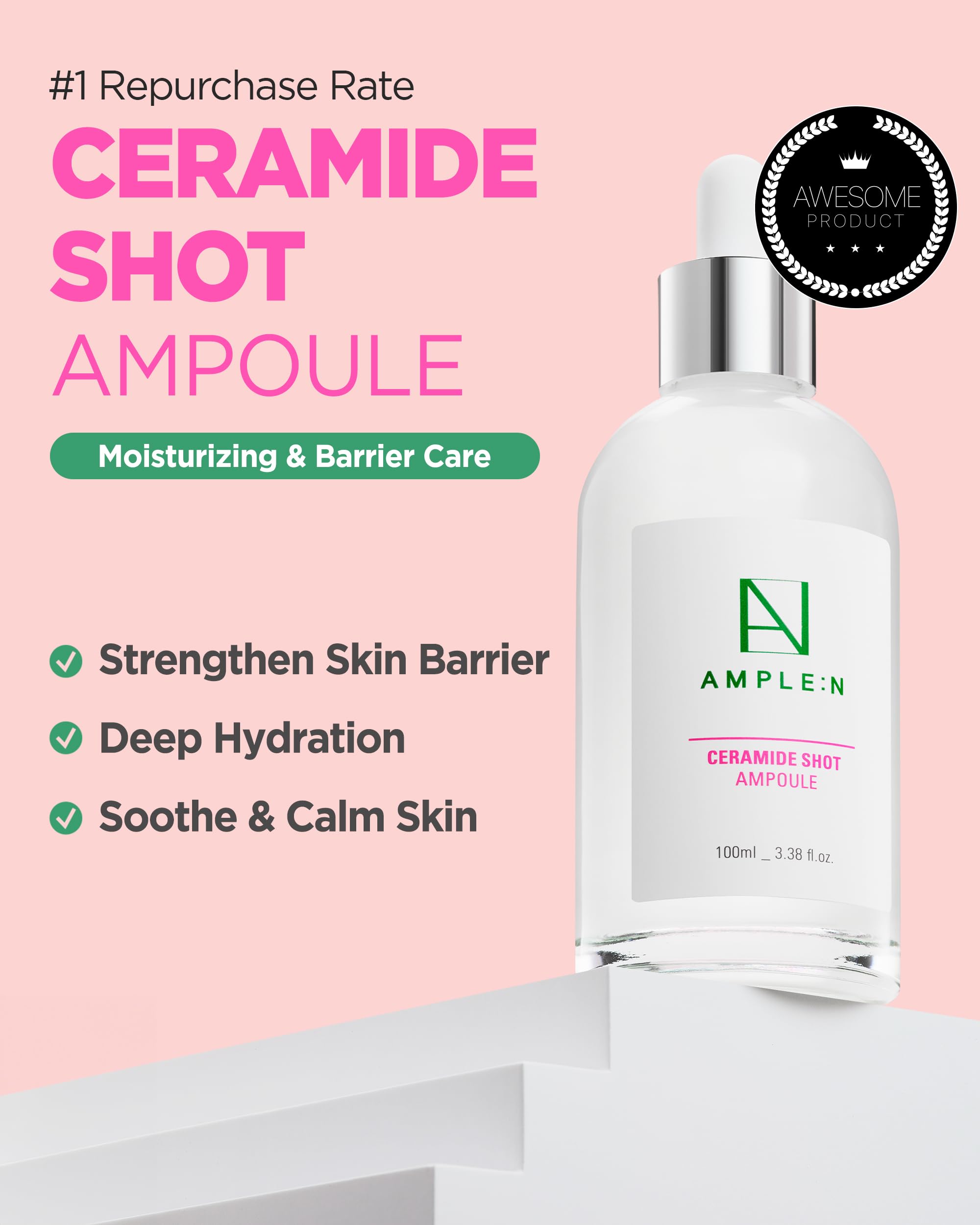 CORÉANA AMPLE:N serum texture close-up demonstrates lightweight hydration for daily use