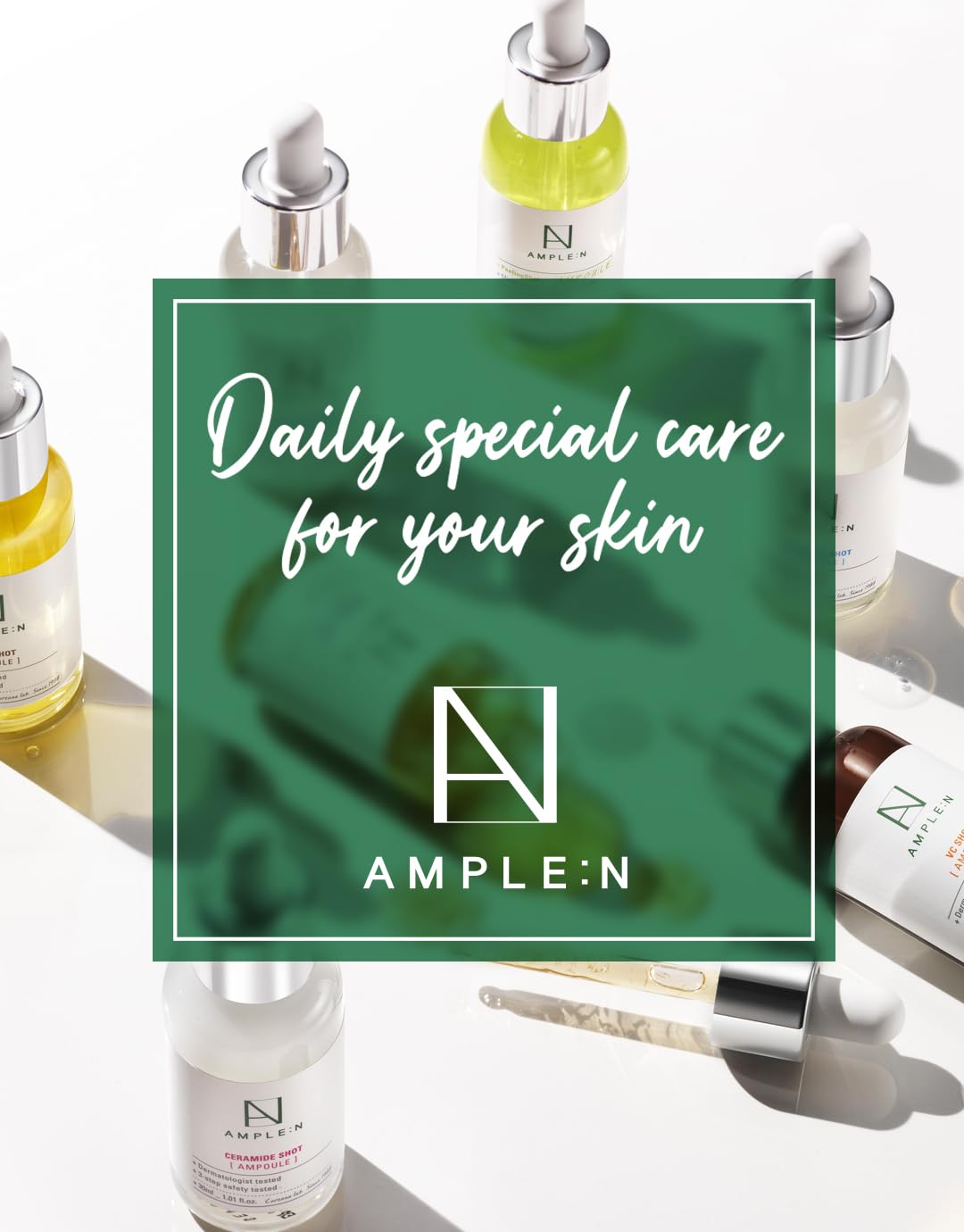 CORÉANA AMPLE:N packaging closeup emphasizes clean, fragrance-free formula.