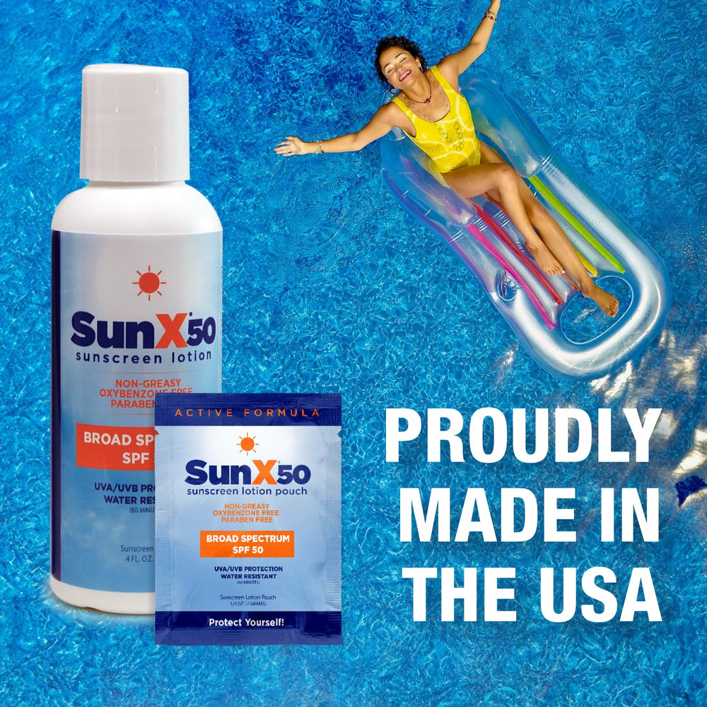 CoreTex Sun X 50 on hand demonstrates oil-free, quick-absorb sunscreen.