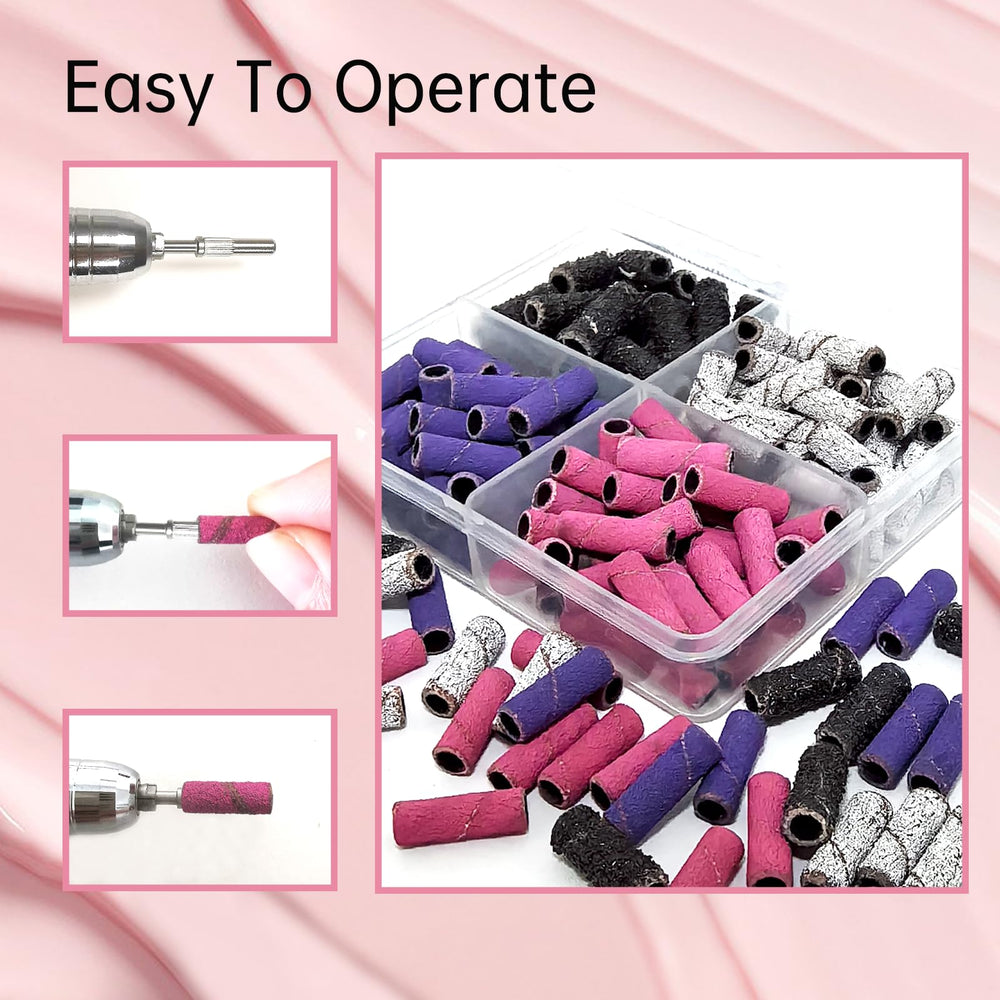 Corfulra nail art prep bands for smooth acrylic and gel surfaces