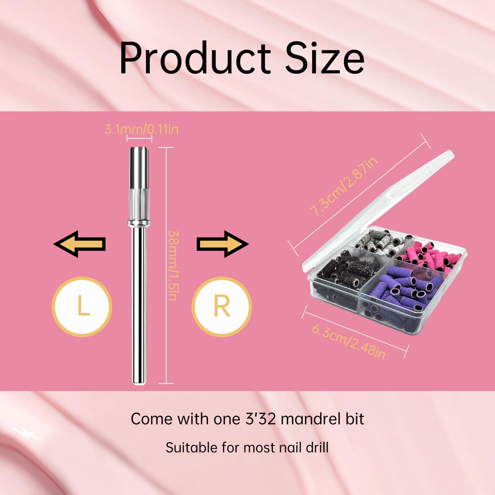 Corfulra compact nail drill bits set ideal for home or salon use