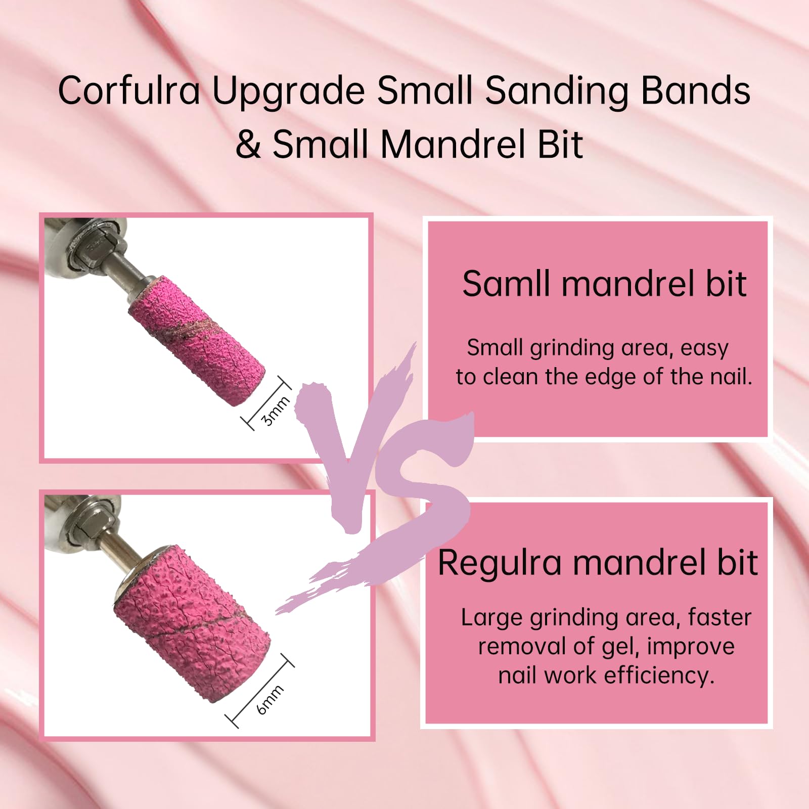 Corfulra sanding bands colors variety for easy color-coded nail prep and shaping