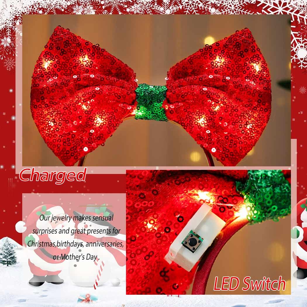 Coridy snowman-inspired headband LED glow enhances holiday photos.