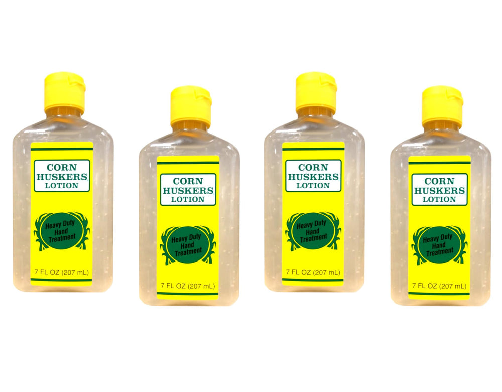 Corn Huskers Lotion bottle front view; heavy-duty moisturizer for dry skin