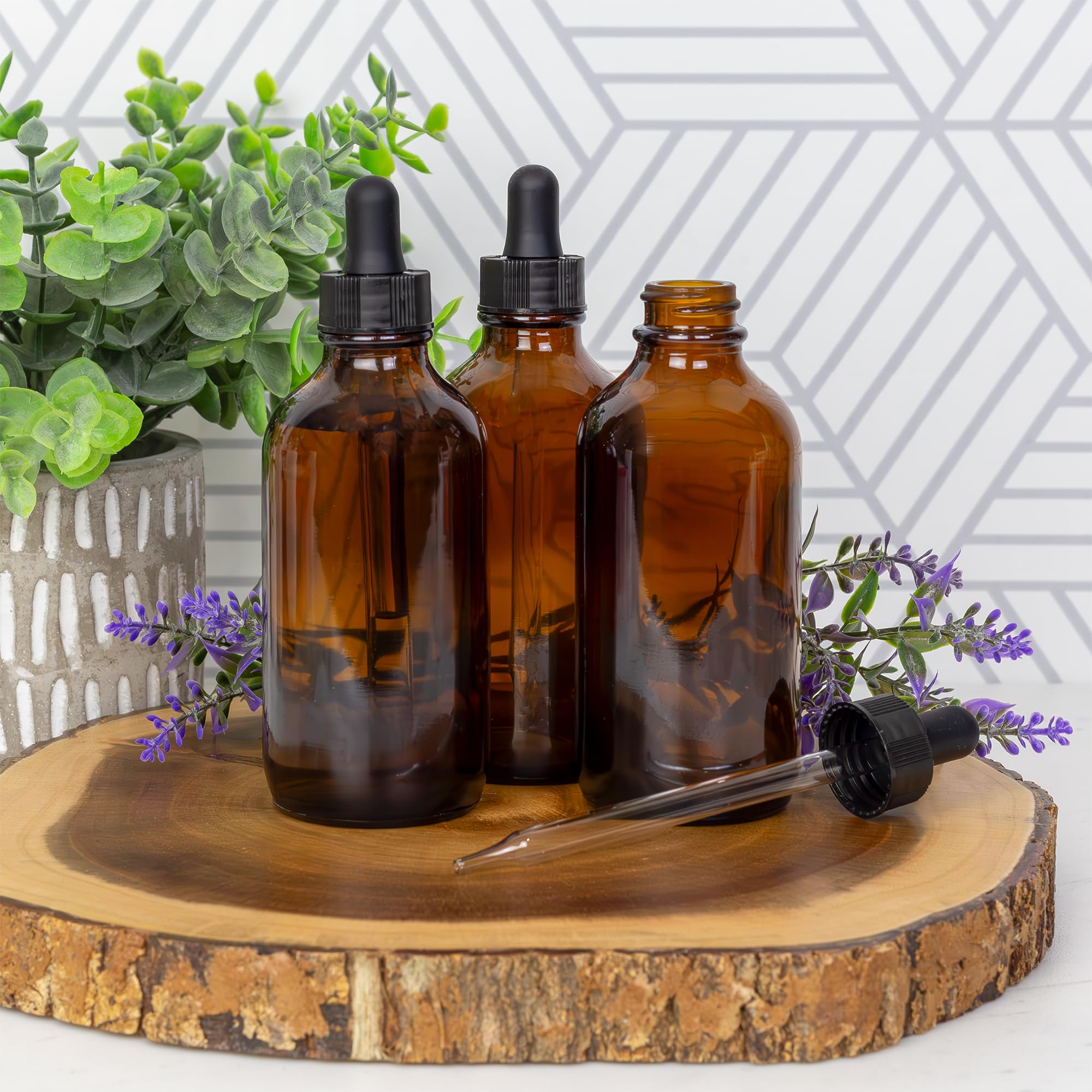 Cornucopia Brands dropper-cap close-up shows lead-free glass and BPA-free cap for safe storage.