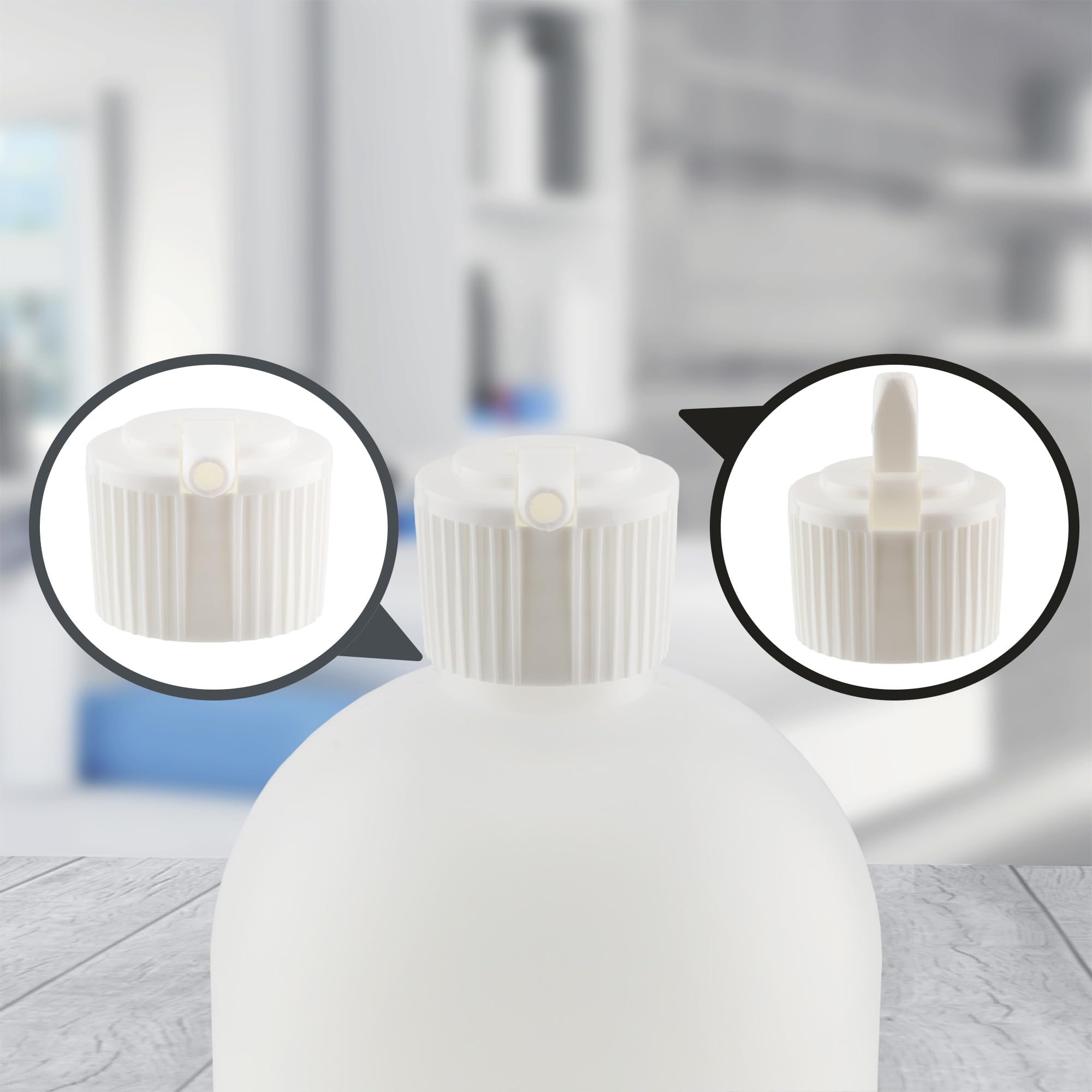 Cornucopia Brands 32oz bottle demonstrates easy flip-top operation for quick dispensing.